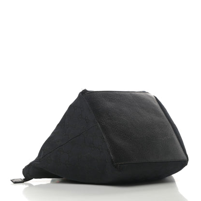 Gucci GG Monogram Small Web Handle Bucket Tote Black 4 of 13