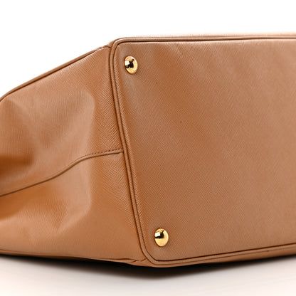 Prada Saffiano Lux Extra Large Galleria Double Zip Tote Caramel 12 of 19