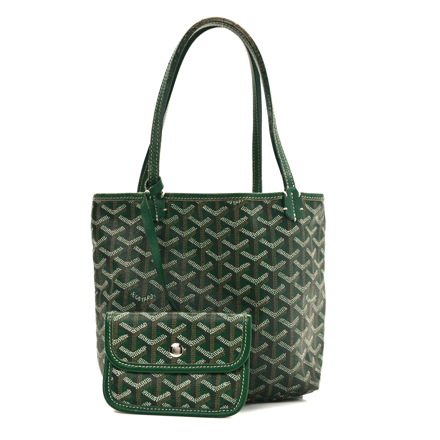 Goyard Goyardine Saint Louis Junior Jr PM Tote Green 1 of 11