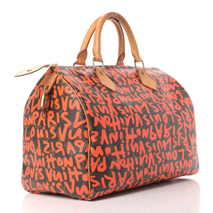 Louis Vuitton Monogram Graffiti Speedy 30 Orange 3 of 10