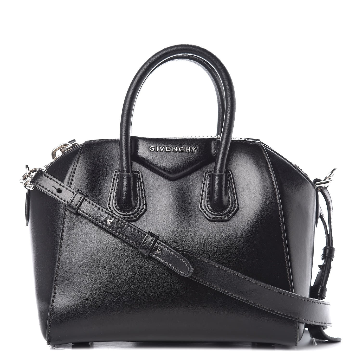 Givenchy Shiny Lord Calfskin Mini Antigona Black 1 of 19