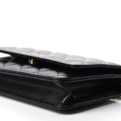 Chanel Caviar Quilted Wallet On Chain WOC Black 7 of 13