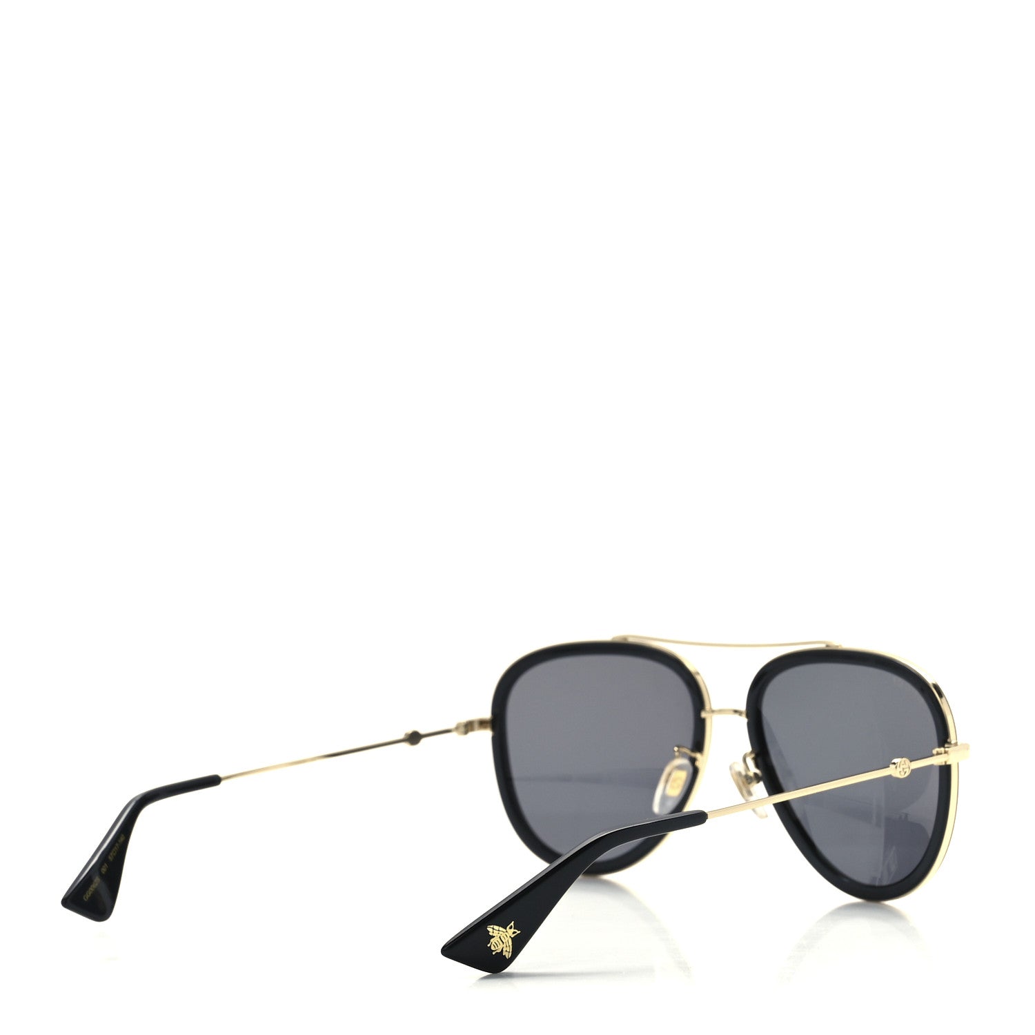 Gucci Aviator Sunglasses GG0062S Black Gold 4 of 8