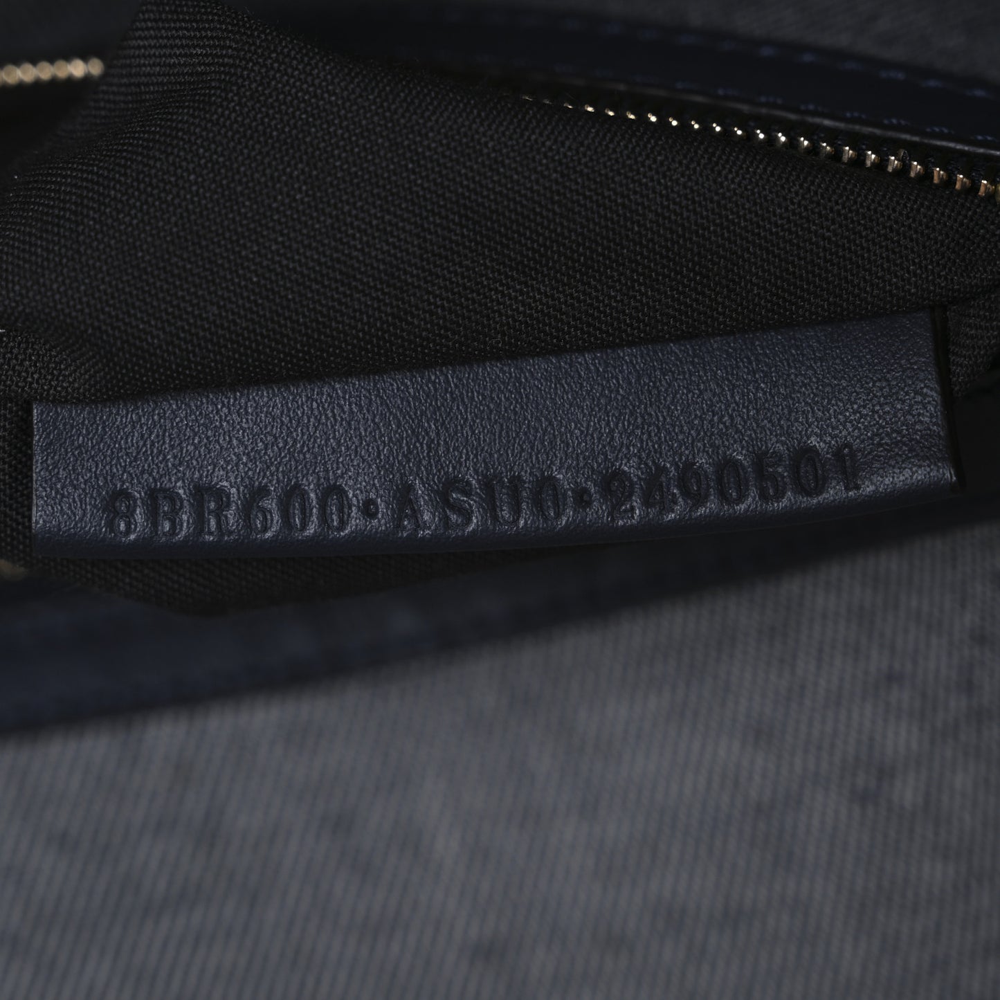 Chenille FF Embroidered Baguette Grigio Notte Flamingo