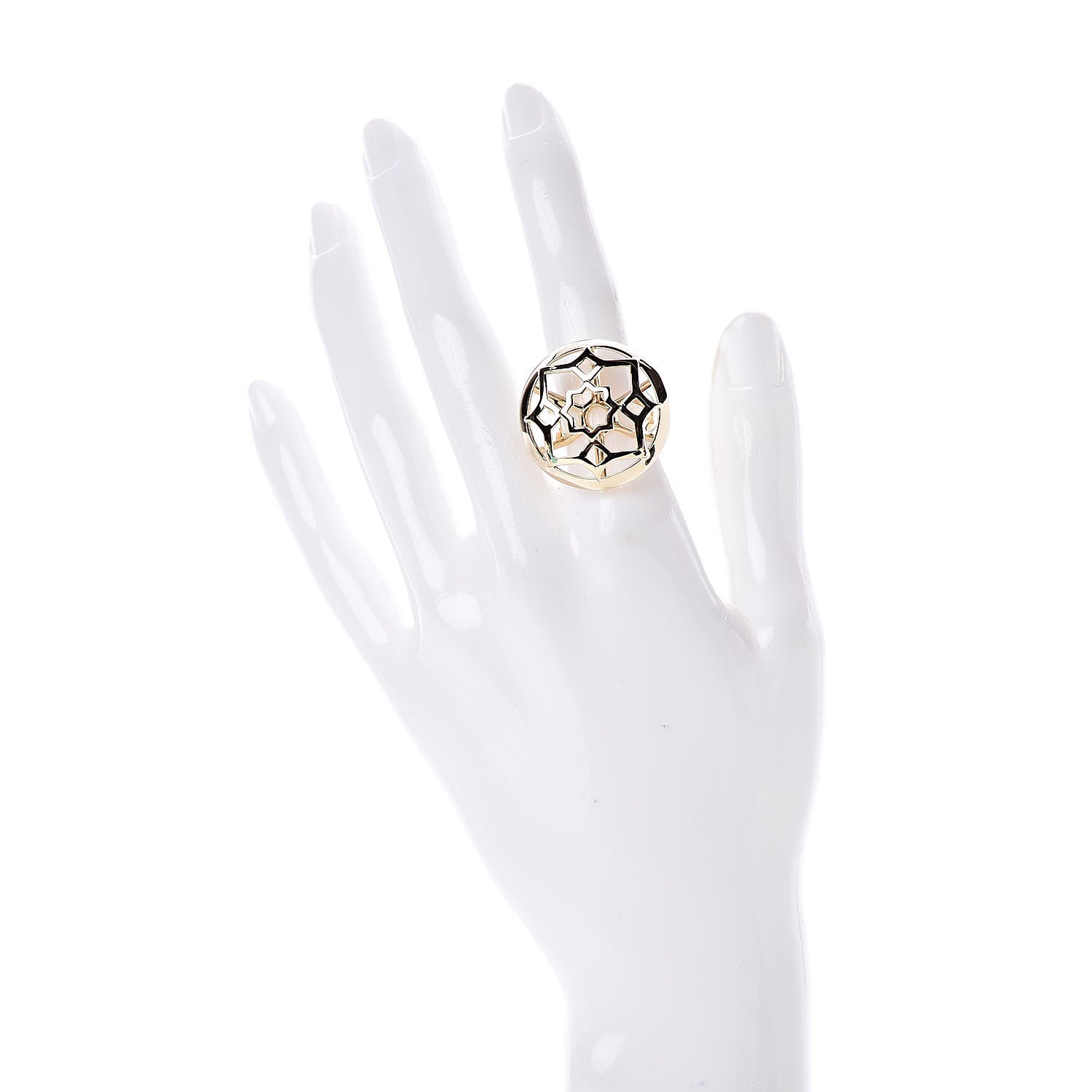 Tiffany 18K Yellow Gold Paloma Picasso Zellige Medallion Ring 49 5 2 of 7