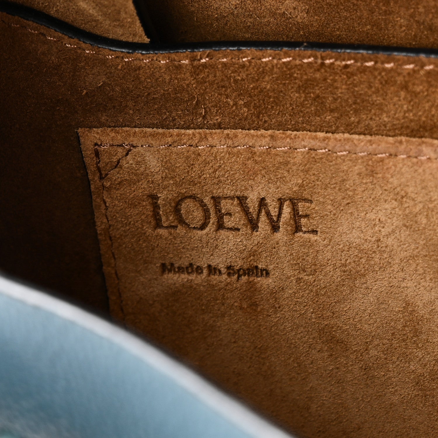 Loewe Grained Calfskin Small Gate Crossbody Bag Petroleum Blue Cypress 6 of 9