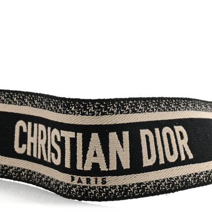 Christian Dior Canvas Embroidered Shoulder Strap Black 3 of 5