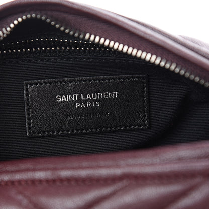 Saint Laurent Lambskin Matelasse Monogram East West Rider Bag Bordeaux 5 of 9