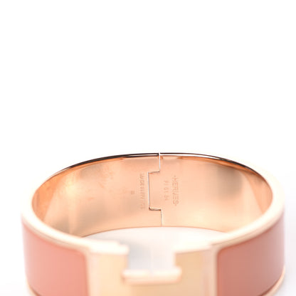 Hermes Enamel Wide Clic Clac H Bracelet PM Rose Saumon 4 of 4