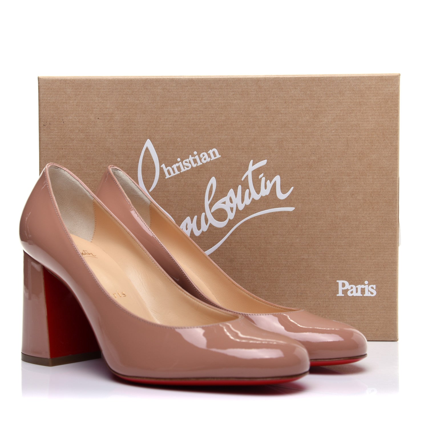 Christian Louboutin Patent Baobab 85 Pumps 36.5 Nude 11 of 11