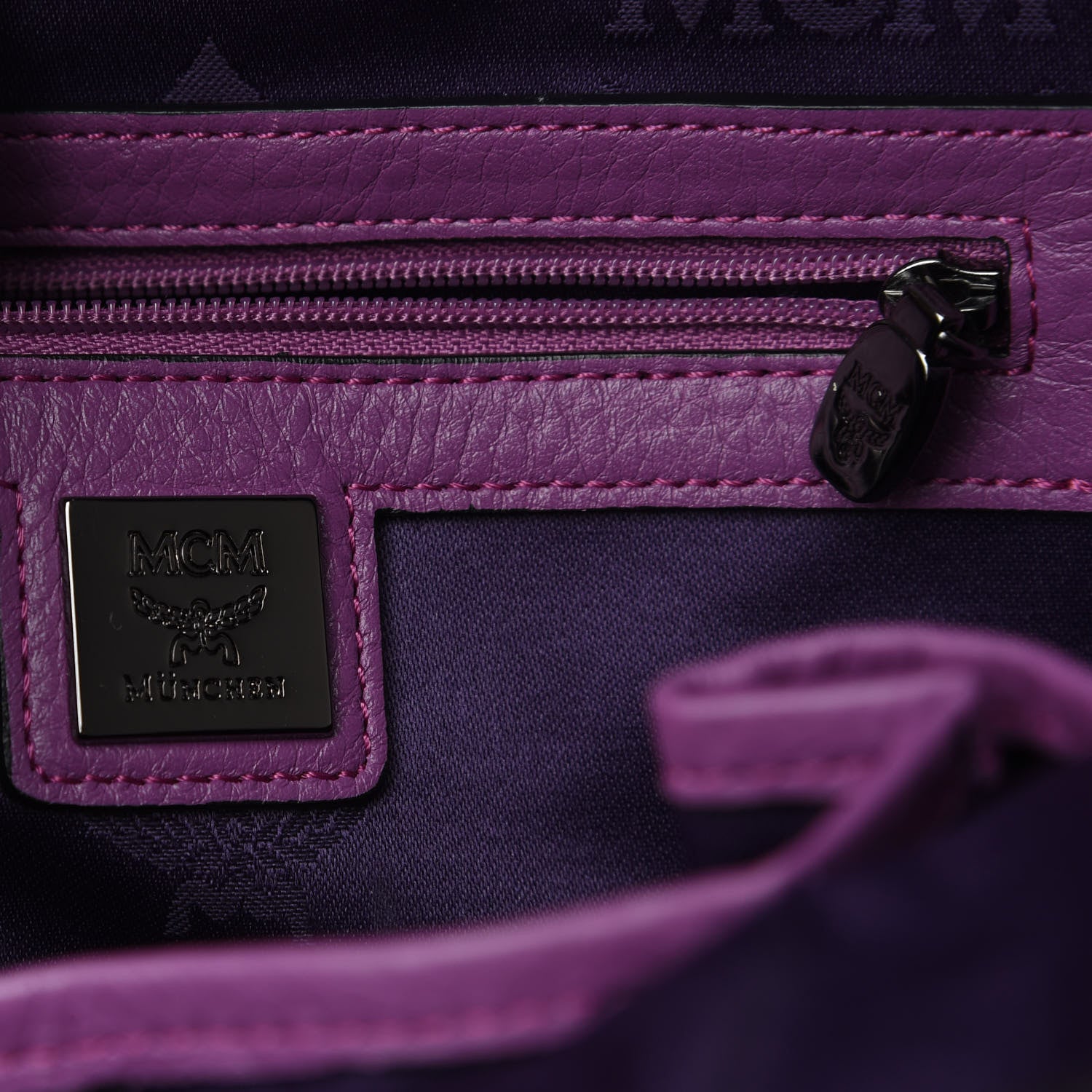 MCM Visetos Small Sprinkle Stud Stark Backpack Purple 5 of 7