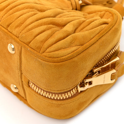 Miu Miu Suede Matelasse Large Arcadie Top Handle Bag Whiskey 10 of 12