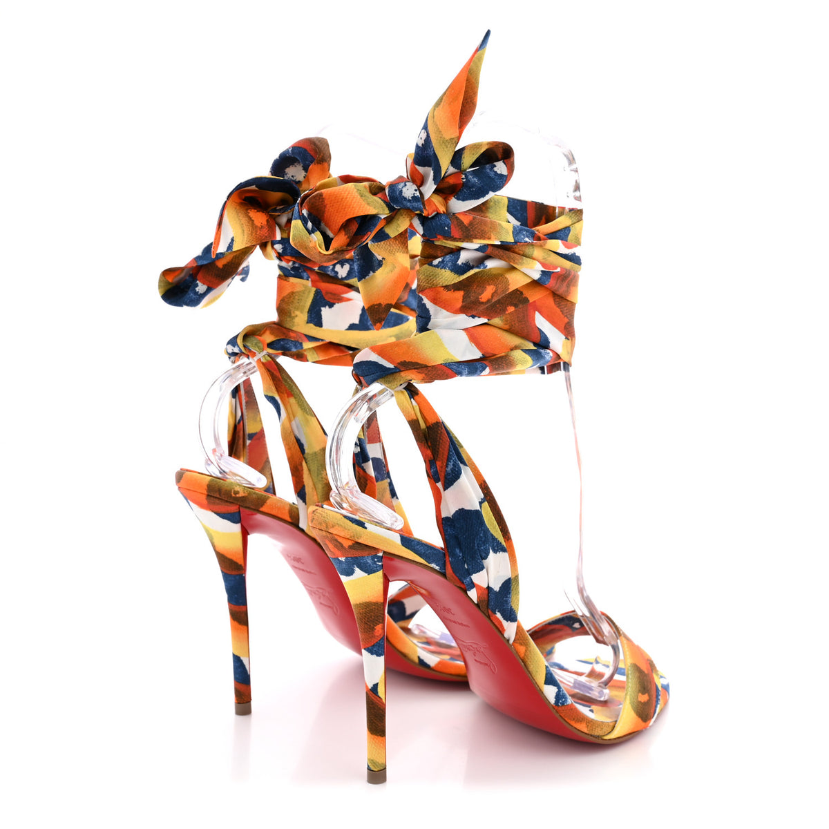 Crepe Satin Gaagal Miss Z Du Desert 100 Ankle Wrap Sandals 39.5 Multicolor Magma