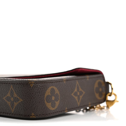 Louis Vuitton Monogram Pochette Felicie Chain Wallet Fuchsia 11 of 15