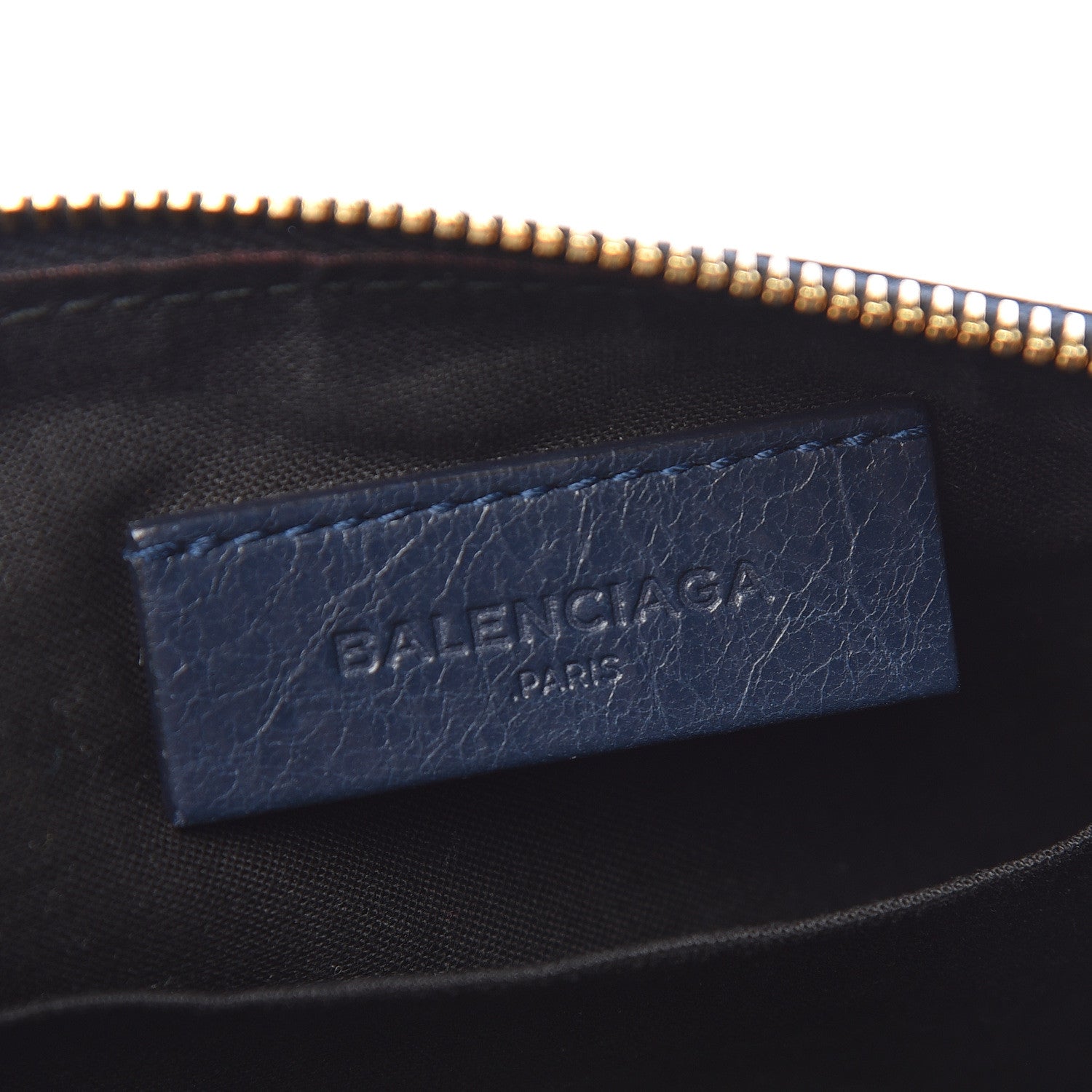 Balenciaga Agneau Giant 12 Gold Hardware Pouch Clutch Bleu Obscur 8 of 9