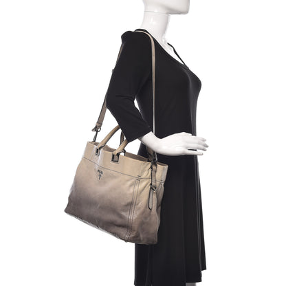 Prada Glace Calfskin Extra Wide Tote Ghiaccio Sfumato 3 of 19