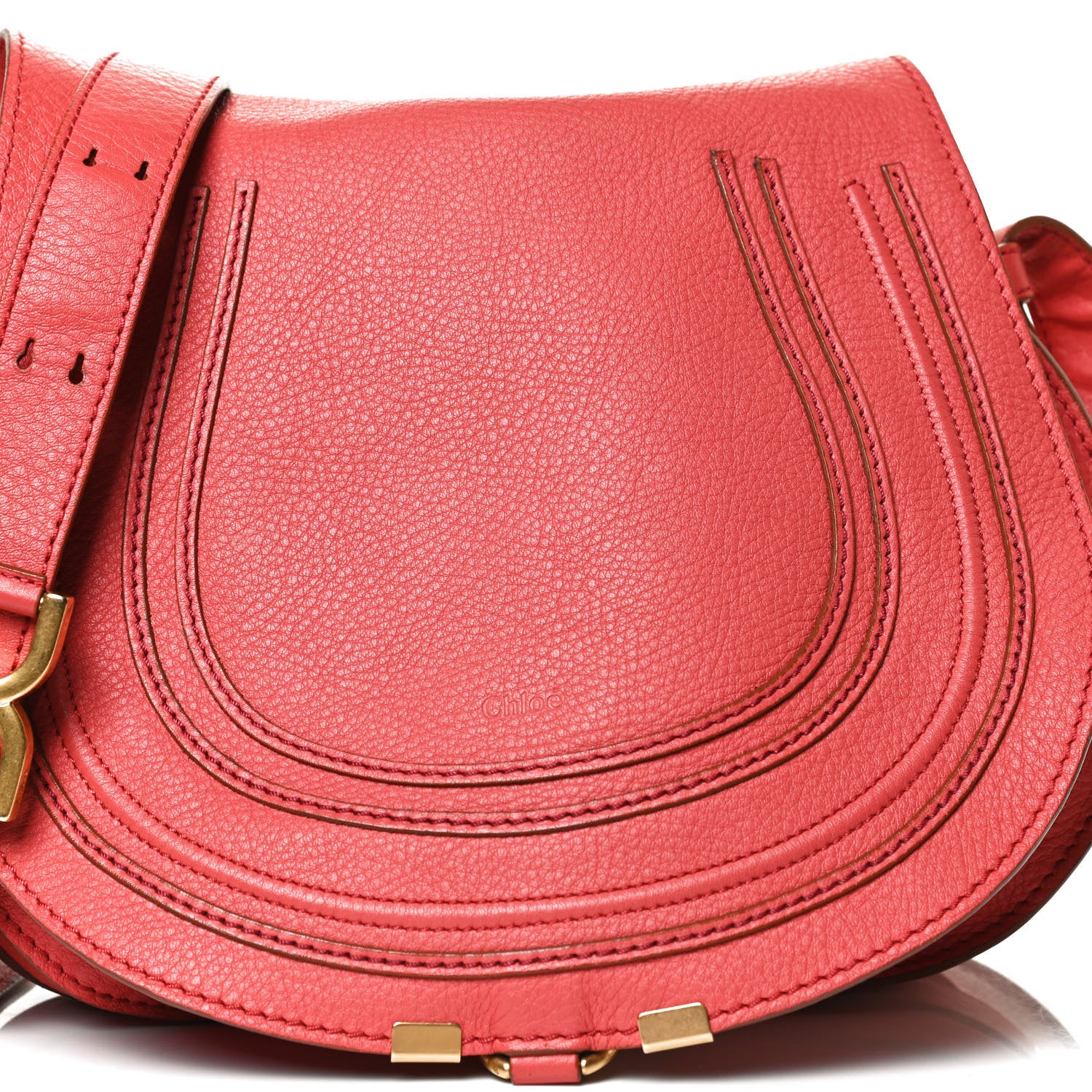 Chloe Calfskin Medium Marcie Round Crossbody Bag Paradise Pink 8 of 10