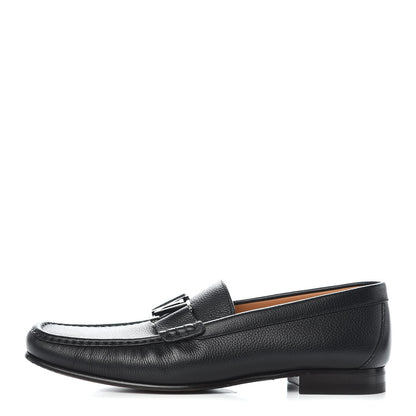 Louis Vuitton Calfskin Mens Montaigne Loafers 9.5 Black 1 of 9