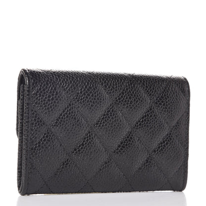 Chanel Caviar Quilted Flap Card Holder Black 3 of 9