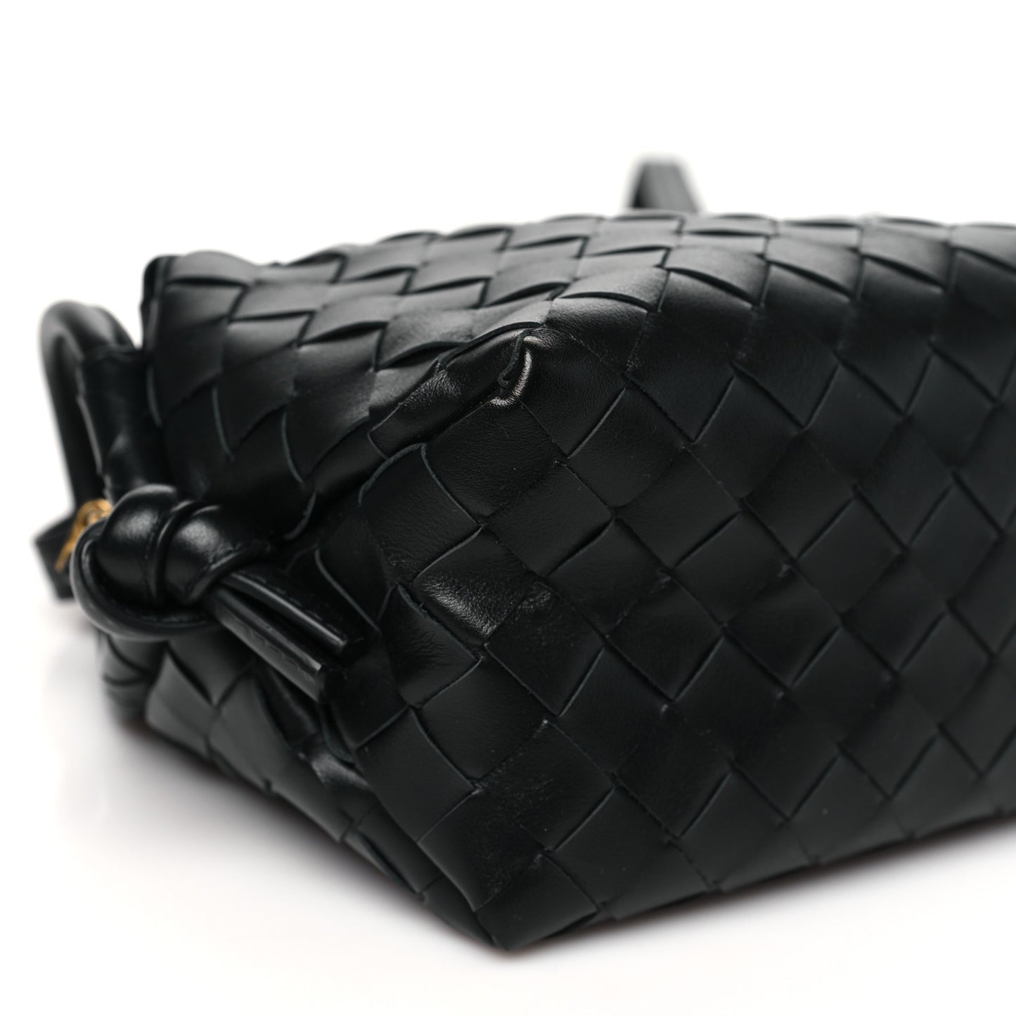 Nappa Intrecciato Loop Top Handle Camera Bag Black