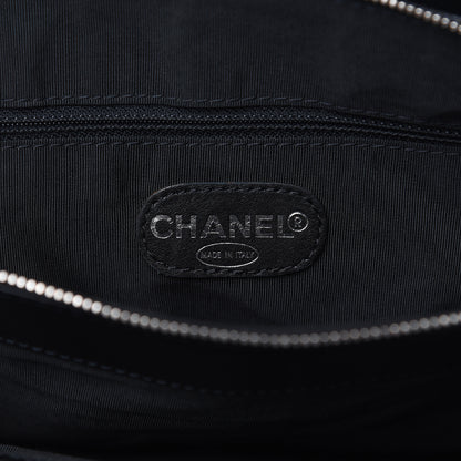 Chanel Calfskin Quilted CC Shopping Tote Black 7 of 16