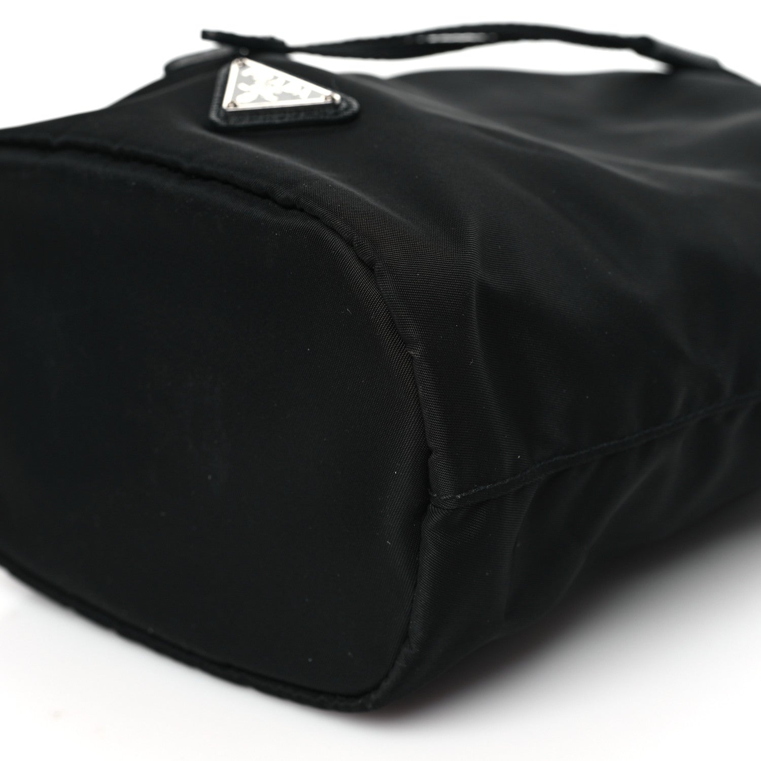 Prada Saffiano Tessuto Nylon Vela Bucket Wristlet Black 10 of 10