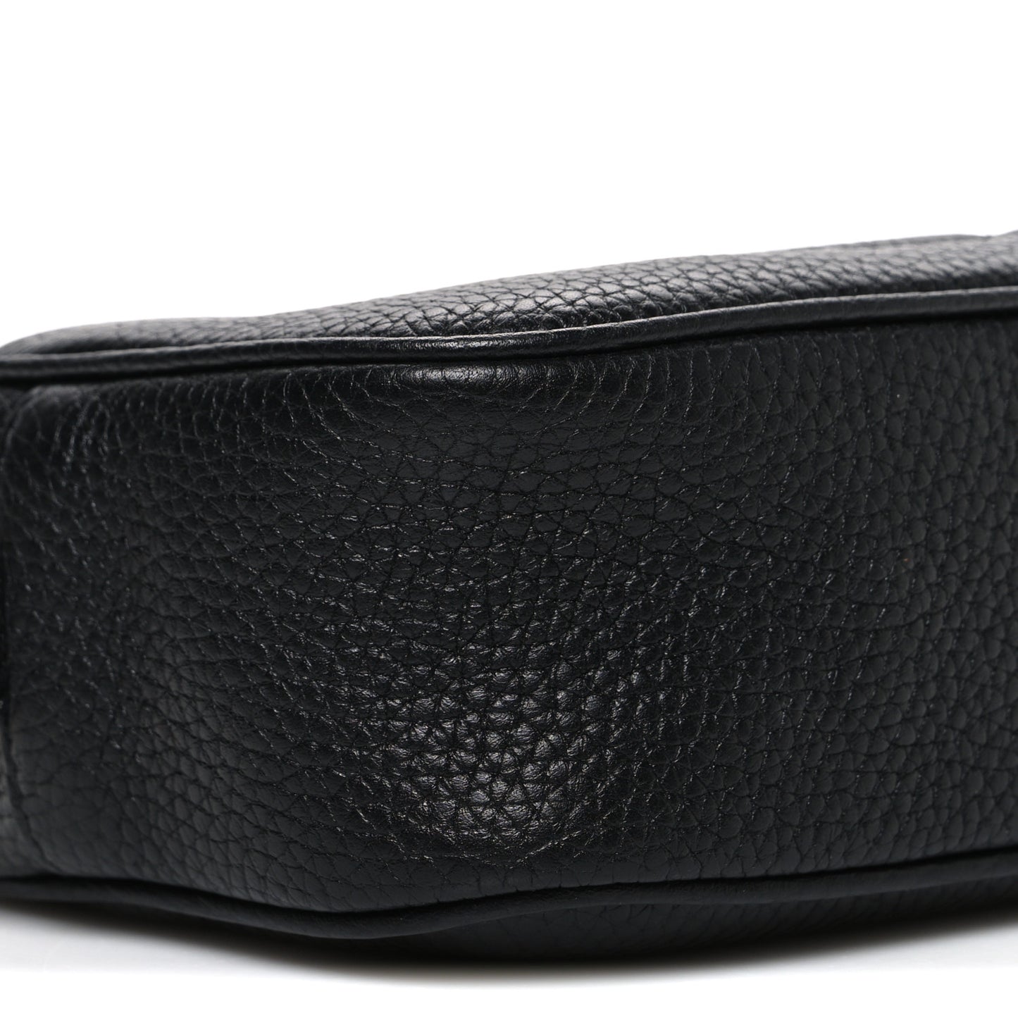 Pebbled Calfskin Mini Soho Disco Bag Black