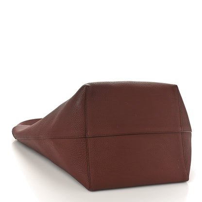 The Row Grained Calfskin Large N/S Park Tote Burnt Red 4 of 9
