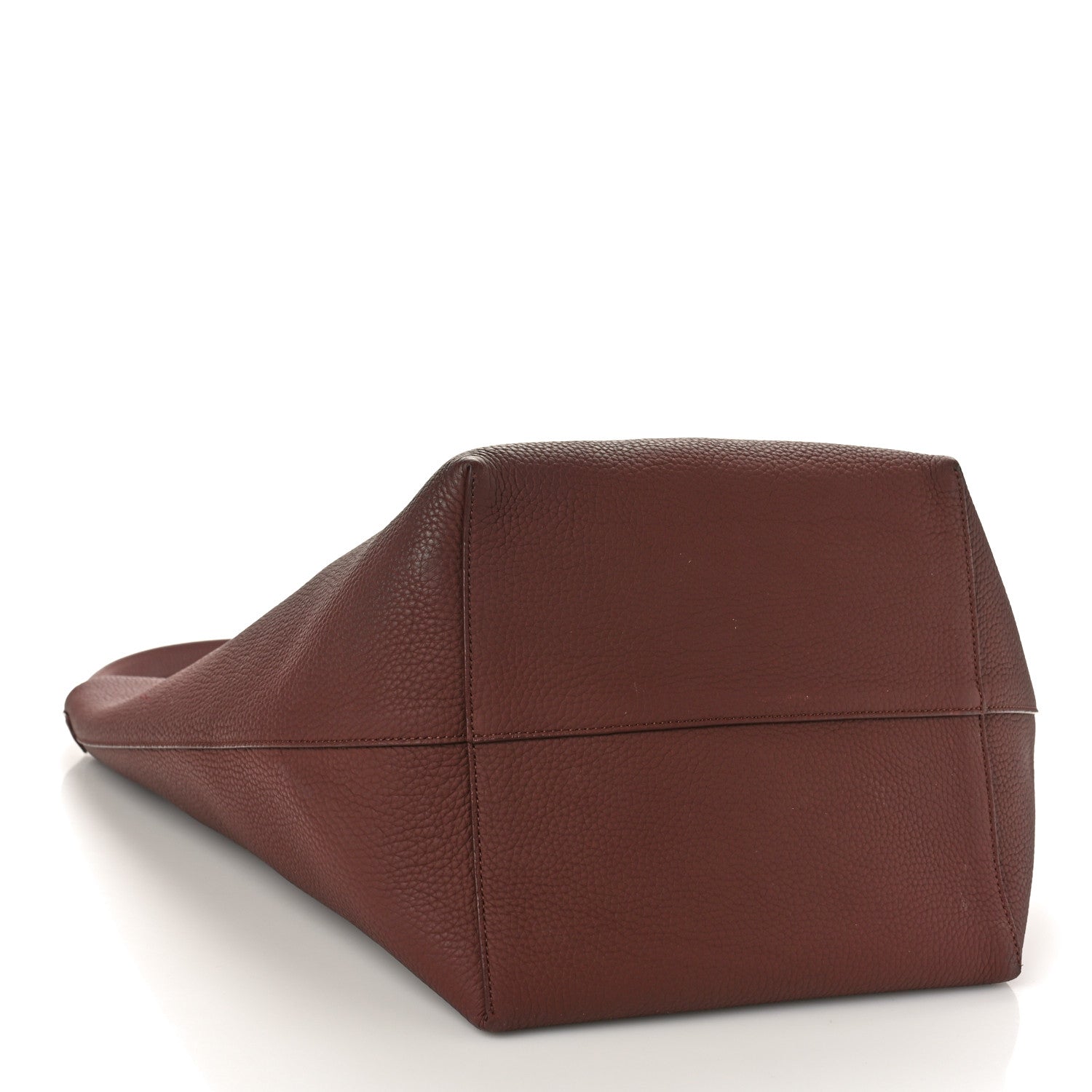 The Row Grained Calfskin Large N/S Park Tote Burnt Red 4 of 9