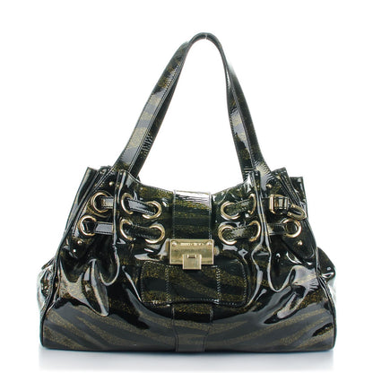 Jimmy Choo Glitter Patent Ramona Black 1 of 9