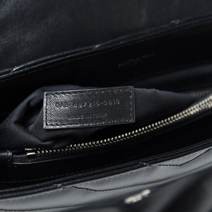Saint Laurent Calfskin Y Quilted Monogram Medium Loulou Chain Satchel Black 8 of 12