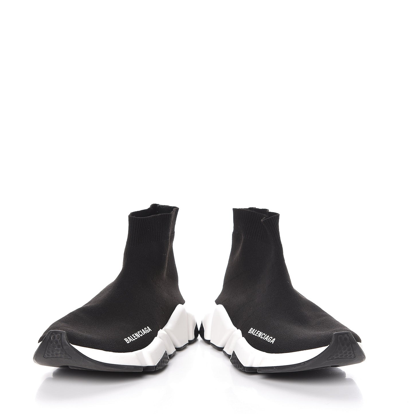 Neoprene Knit Womens Speed Sneakers 38 Black White