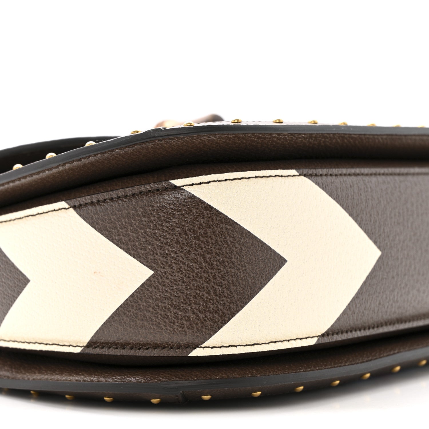 Gucci GG Supreme Monogram Studded Calfskin 100 Centennial Geometric Medium Bamboo 1947 Top Handle Bag Beige Ebony Multicolor 10 of 12