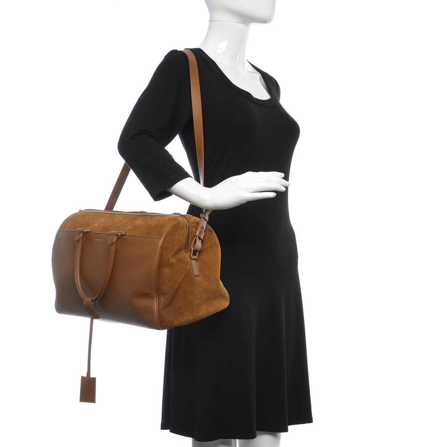 Suede Calfskin Classic Duffle 12 Light Ocre