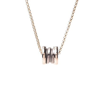 Bulgari 18K Rose Gold Cermet Small B.Zero1 Pendant Necklace 3 of 7