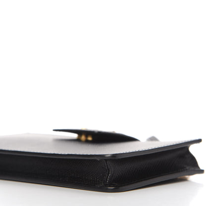 Prada Saffiano Metal Mini Chain Wallet Black 7 of 10