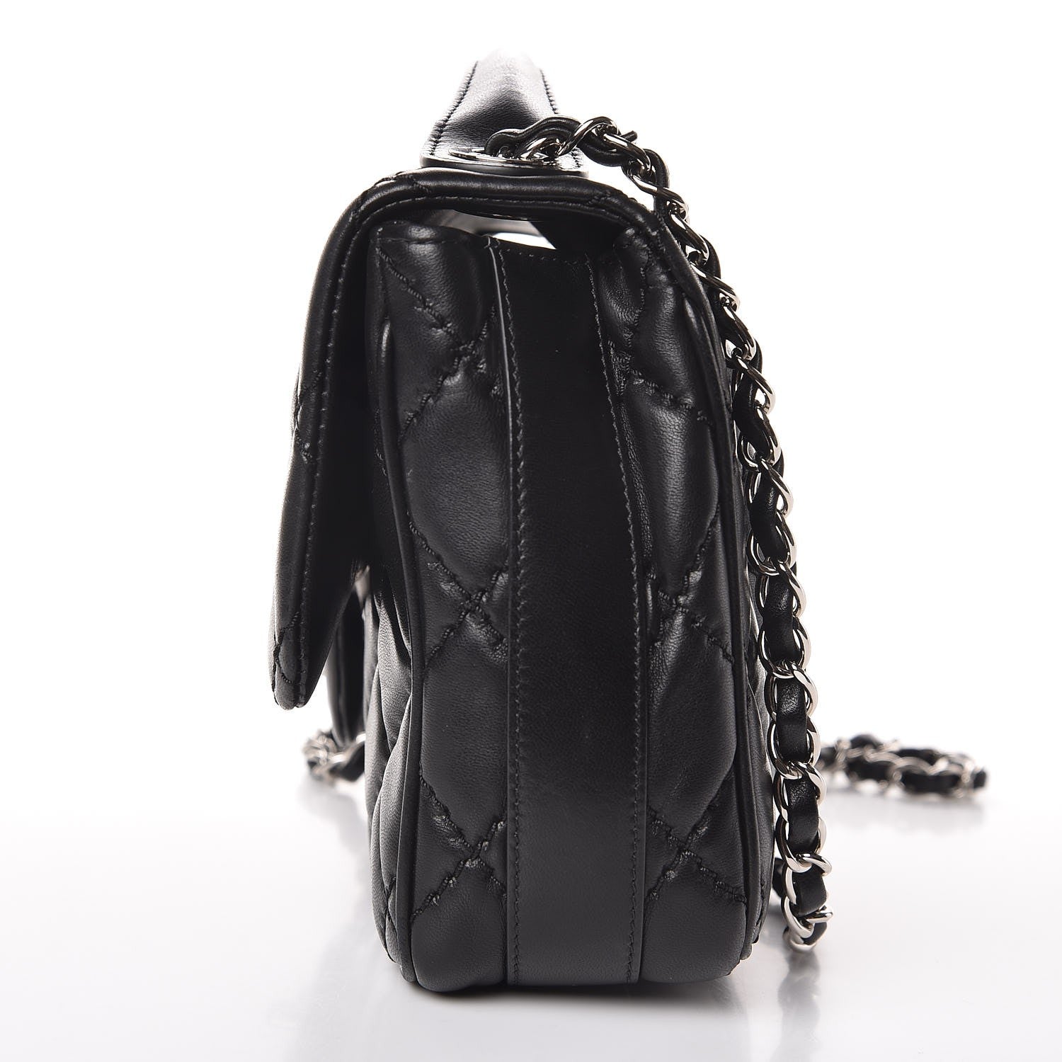 Chanel Lambskin Quilted Medium Easy Carry Flap Black 8 of 11