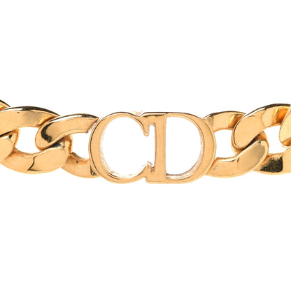 Christian Dior Metal CD Choker Necklace Gold 4 of 8