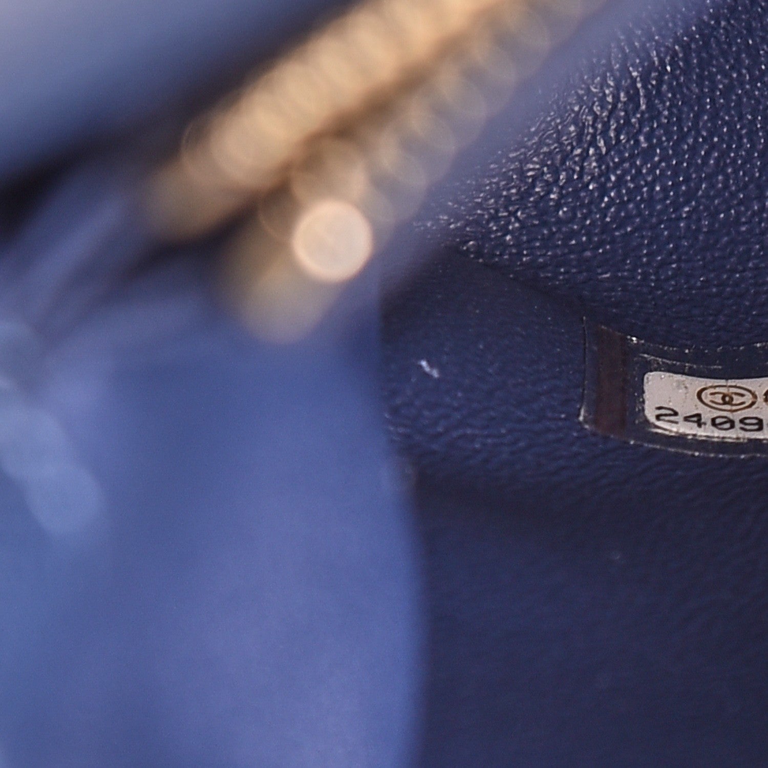 Chanel Caviar Lizard Quilted Medium Coco Handle Flap Navy 8 of 9