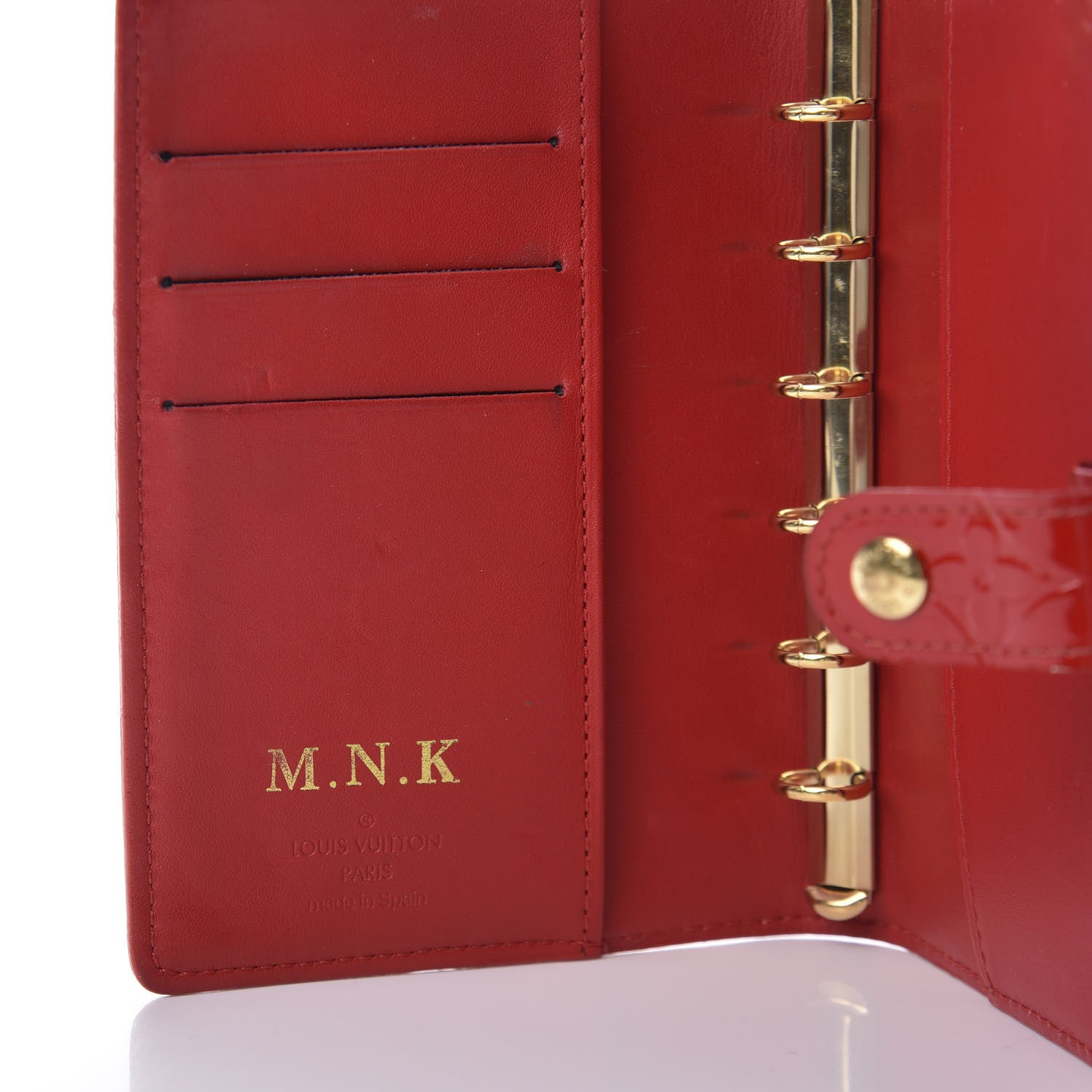 Louis Vuitton Vernis Small Ring Agenda Cover Red 8 of 10
