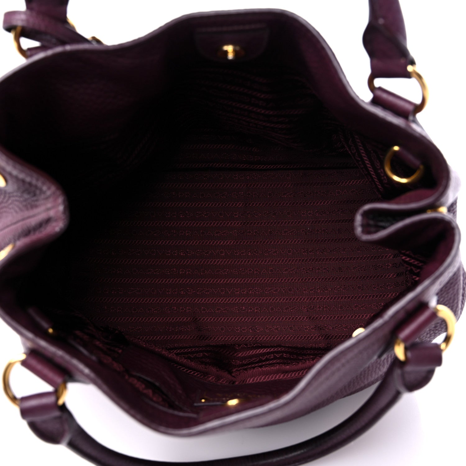 Prada Vitello Daino Tote Granato 5 of 12