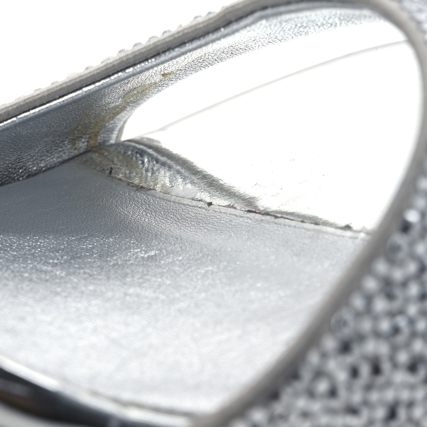 Crystal Embellished 90mm Sandals 38 Silver