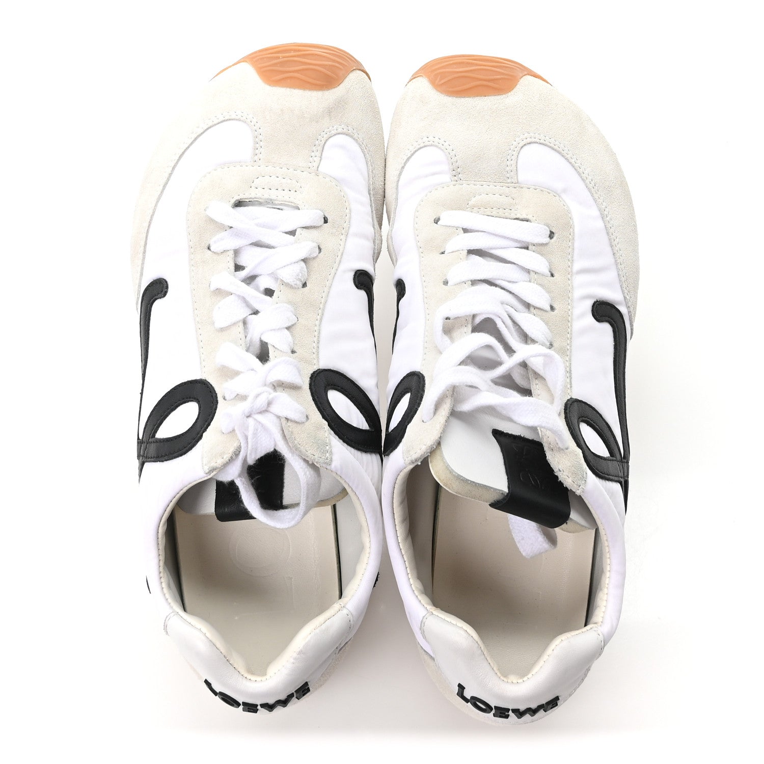 Loewe Nylon Suede Ballet Runners 2.0 Sneakers 40 White Black 2 of 9