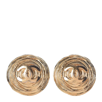 Chanel CC Clip On Earrings Gold 1 of 5