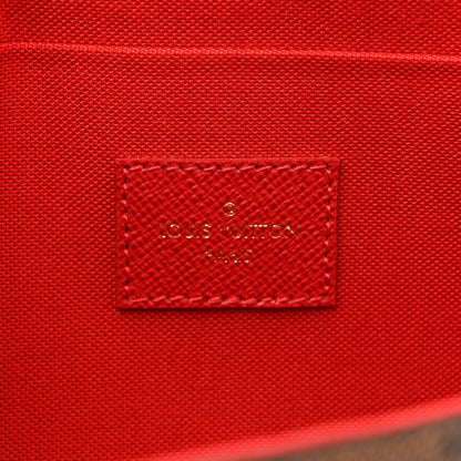 Louis Vuitton Damier Ebene Pochette Felicie Chain Wallet 9 of 14