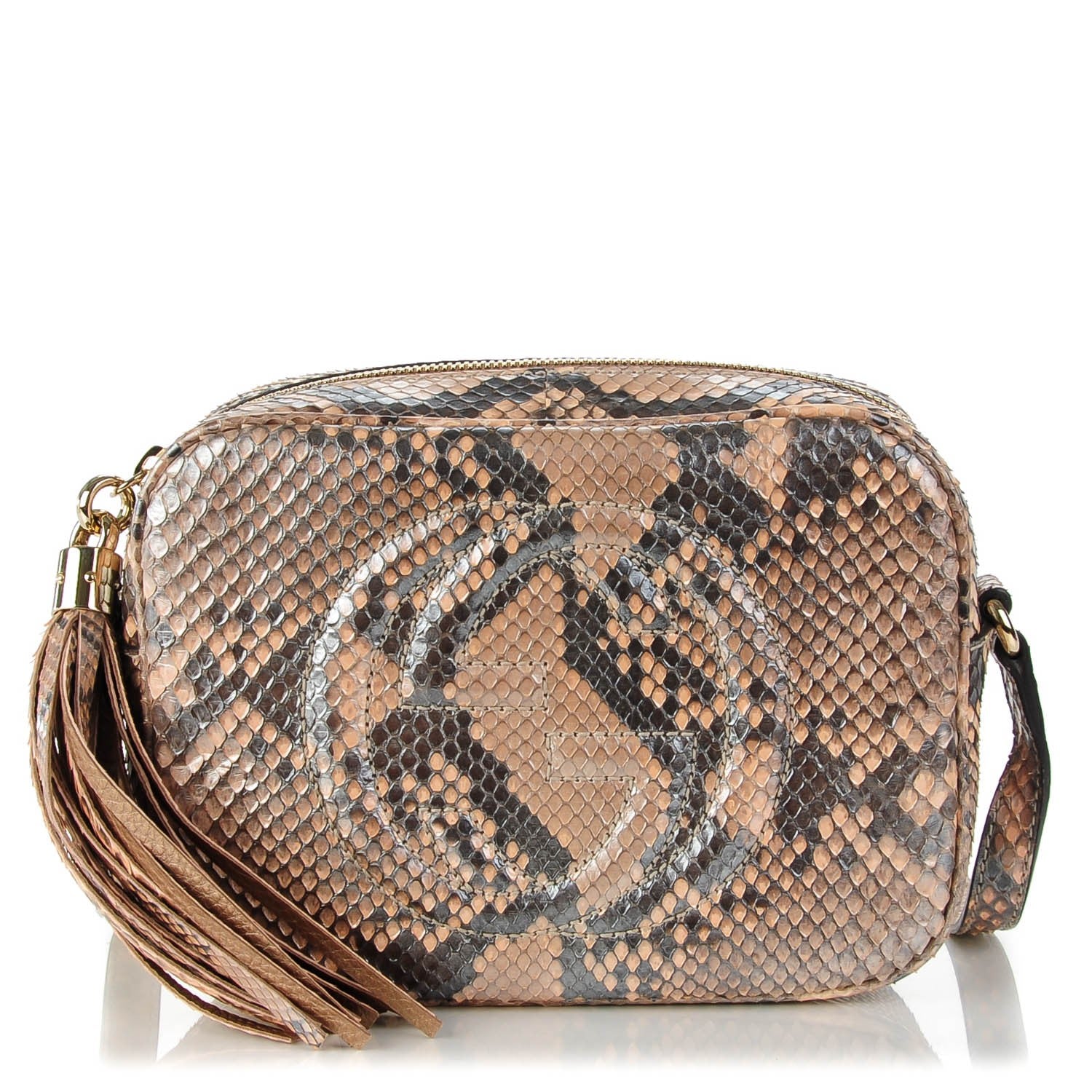 Gucci Metallic Python Small Soho Disco Bag Pink Pearl 1 of 7