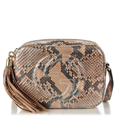 Gucci Metallic Python Small Soho Disco Bag Pink Pearl 1 of 7