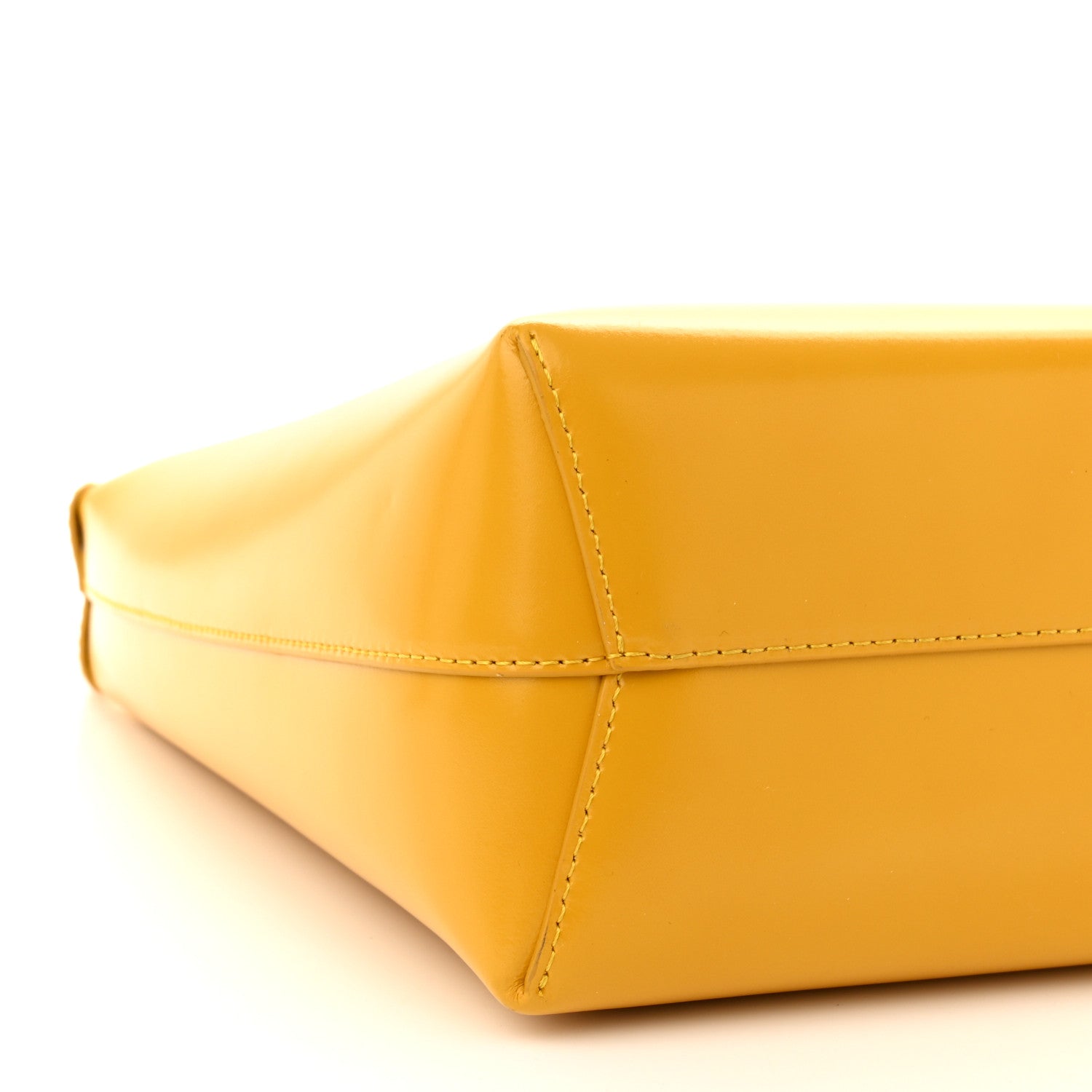 Mansur Gavriel Polished Calfskin Mini Candy Bag Yellow 8 of 9