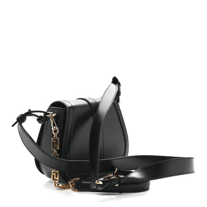 Versace Calfskin Small Greca Goddess Shoulder Bag Black 3 of 13