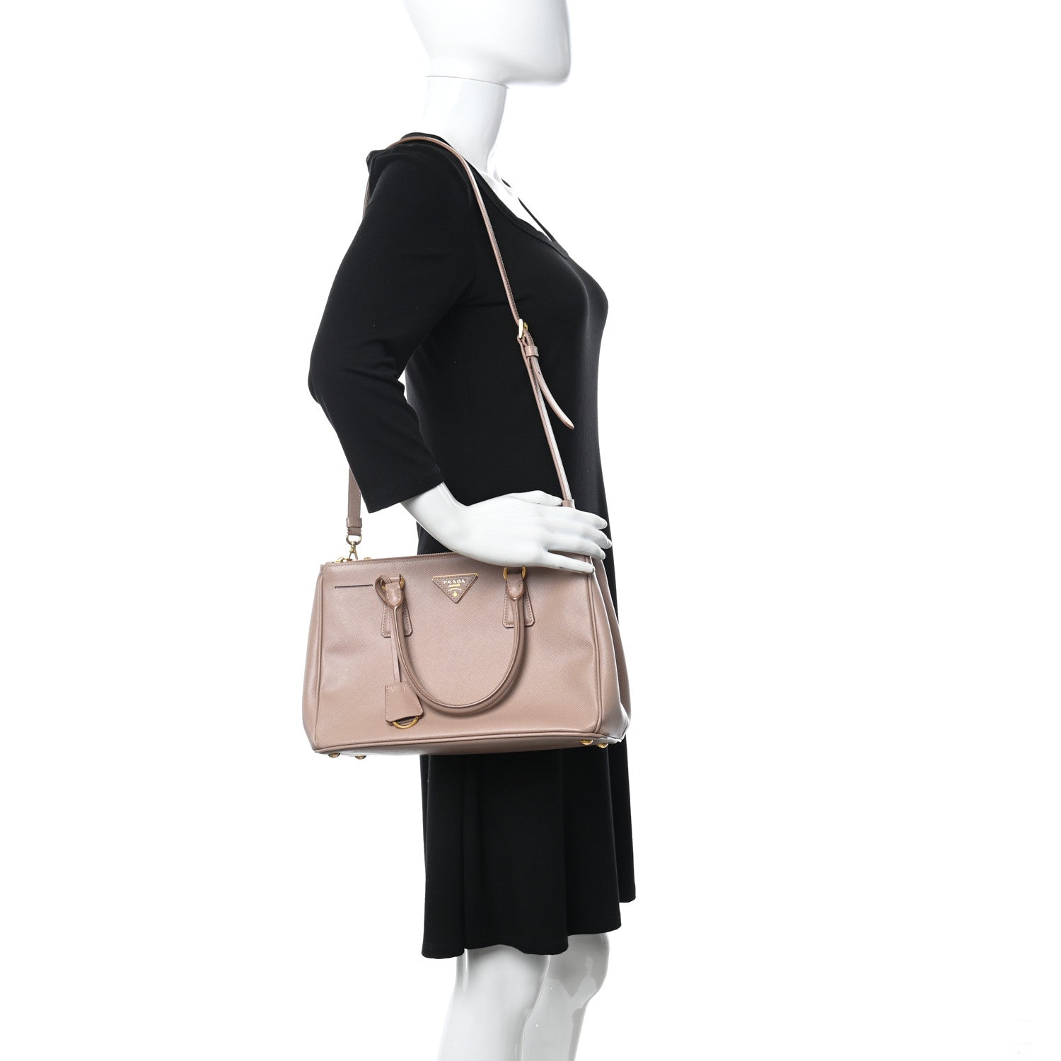 Prada Saffiano Small Galleria Double Zip Tote Cammeo 2 of 12